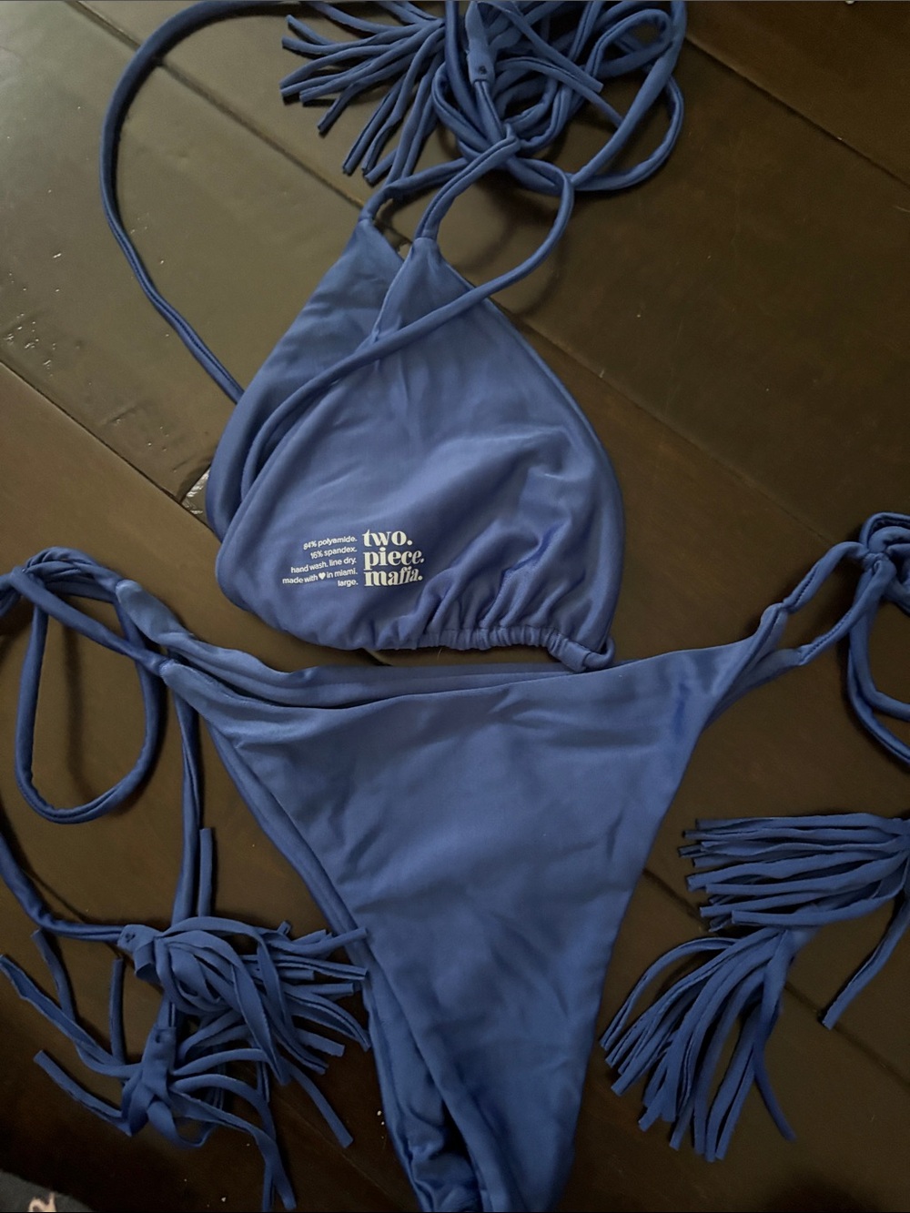 Mafia Women's Blue Triangle Tie Bikini